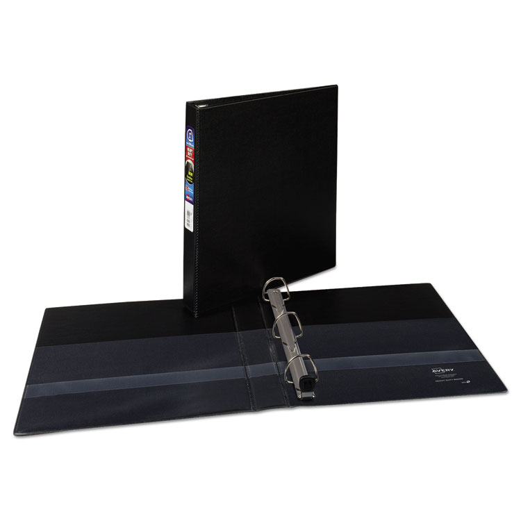 Picture of Heavy-Duty Binder with One Touch EZD Rings, 11 x 8 1/2, 1" Capacity, Black
