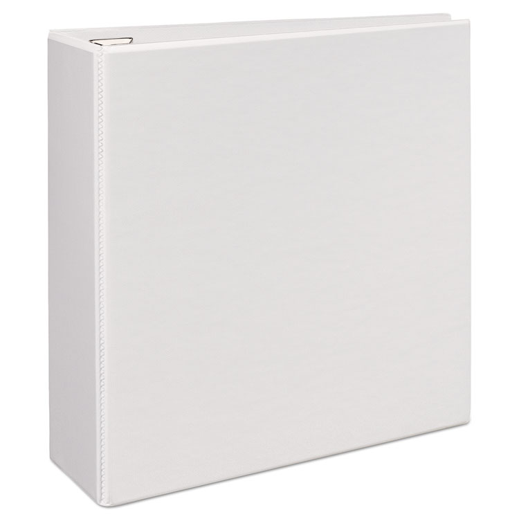 Picture of Heavy-Duty View Binder w/Locking 1-Touch EZD Rings, 4" Cap, White