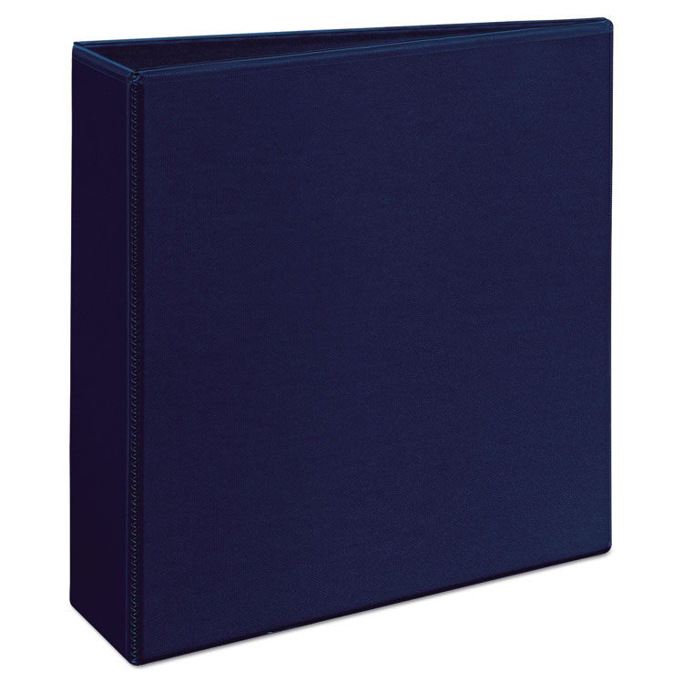 Picture of Heavy-Duty View Binder w/Locking 1-Touch EZD Rings, 3" Cap, Navy Blue