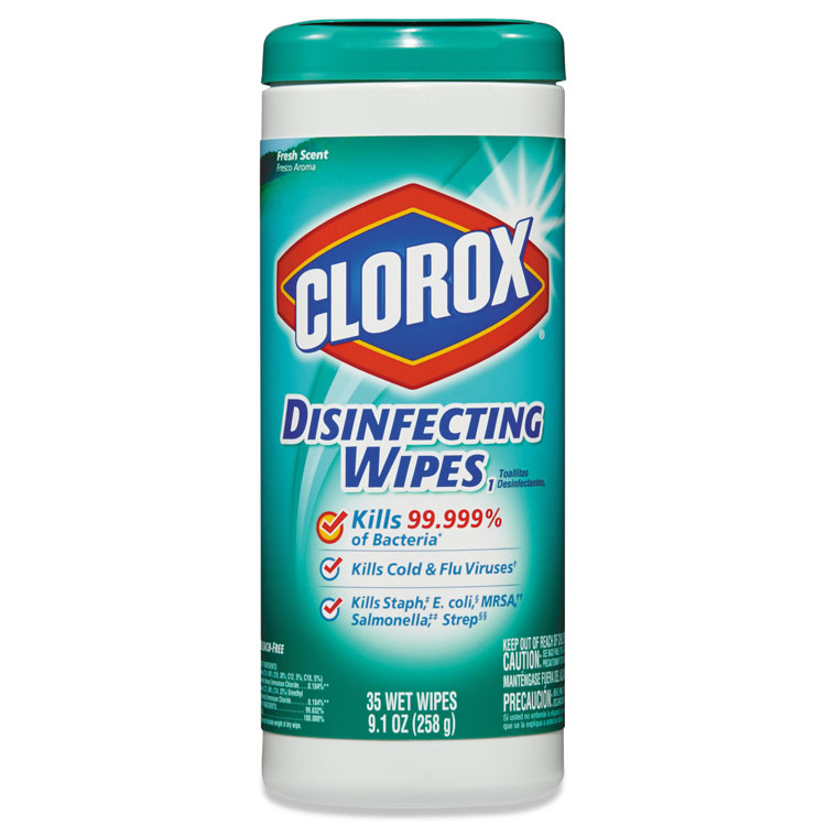 Picture of Disinfecting Wipes, 7 x 8, Fresh Scent, 35/Canister, 12/Carton