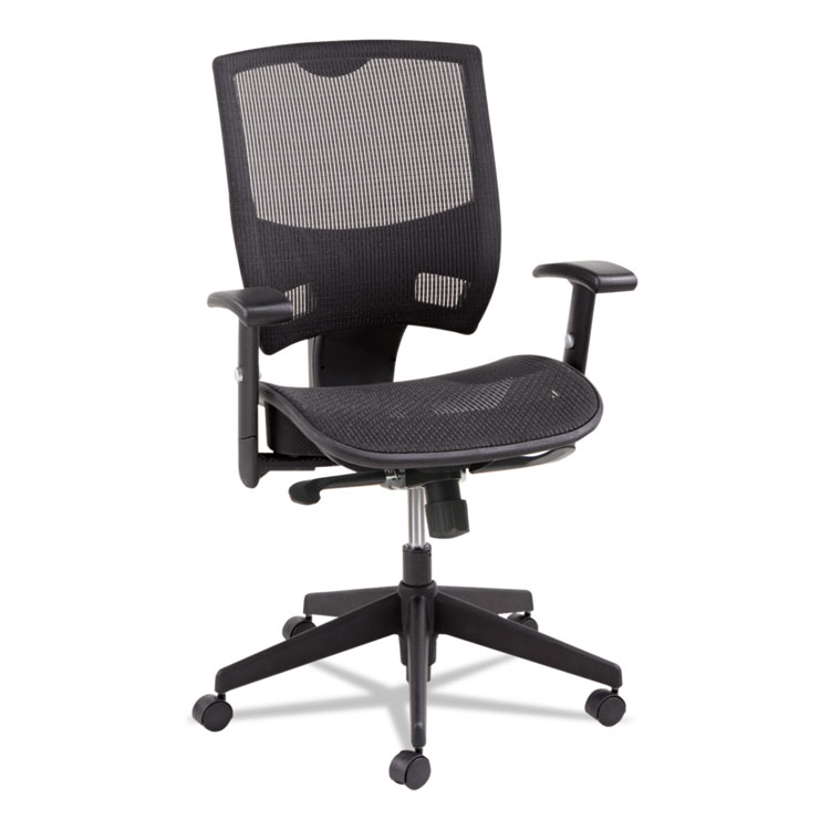 Picture of Alera Epoch Series All Mesh Multifunction Mid-Back Chair, Black