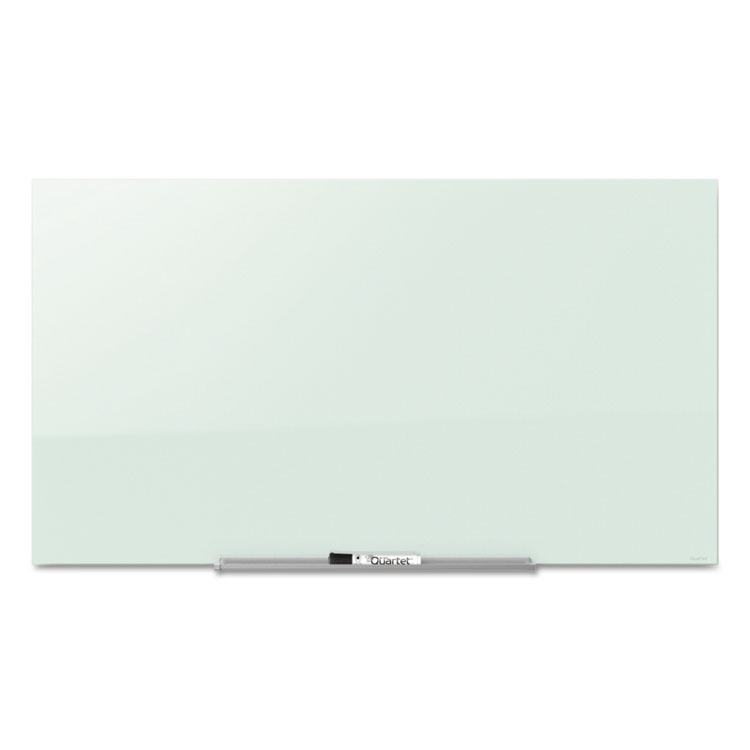 Quartet Magnetic Glass Dry Erase White Board, 3' x 2' Whiteboard, Infinity  Frameless Mounting, Black Surface (G3624B)