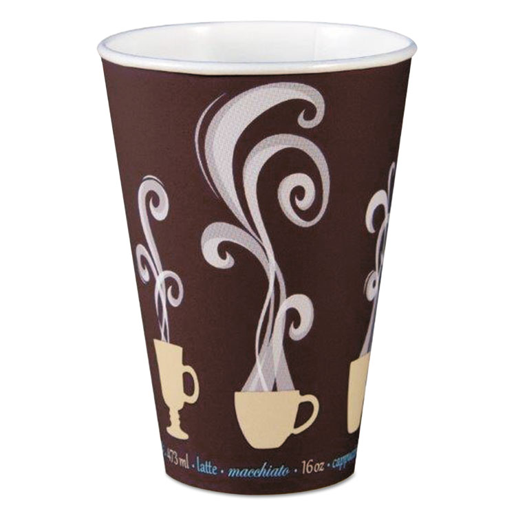 Picture of Thermoguard Insulated Paper Hot Cups, 16 Oz, Steam Print, 600/carton