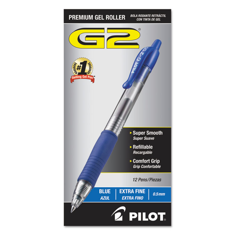 Picture of G2 Premium Retractable Gel Ink Pen, Refillable, Blue Ink, .5mm, Dozen