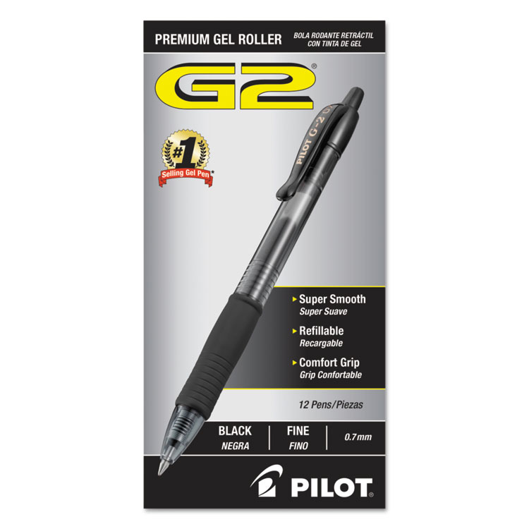 Picture of G2 Premium Retractable Gel Ink Pen, Refillable, Black Ink, .7mm, Dozen