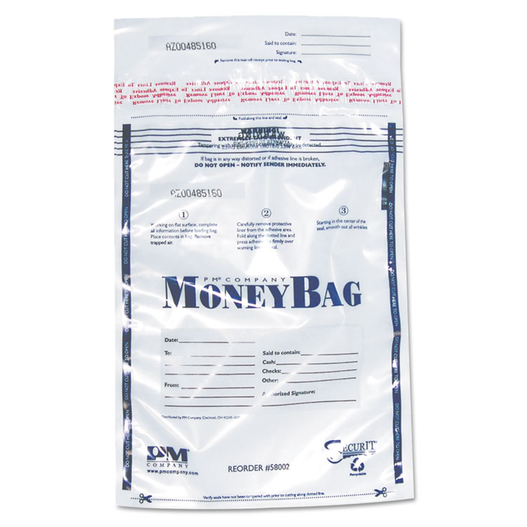 Control Group Tamper-Evident Deposit Bags, 9in x 12in, White, Pack of 100