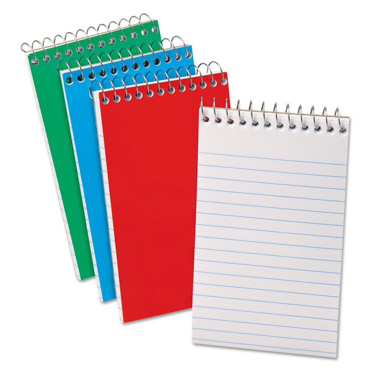 Picture of Wirebound Pocket Memo Book, Narrow, 3 x 5, White, 60 Sheets, 3/Pack