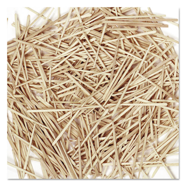 AmerCareRoyal R810 5.5 Wooden Coffee Stirrers - 10000 / Case