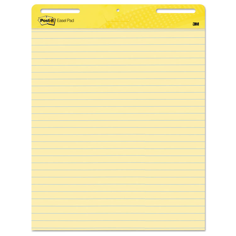 Picture of Self Stick Easel Pads, Ruled, 25 x 30, Yellow, 2 30 Sheet Pads/Carton