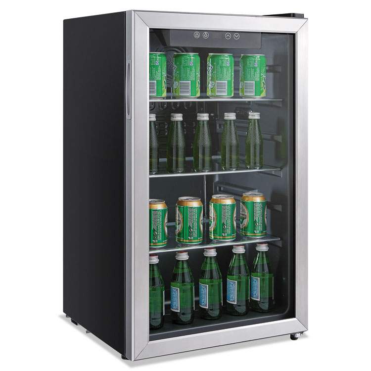 Picture of 3.2 CU. FT. BEVERAGE COOLER, STAINLESS STEEL/BLACK