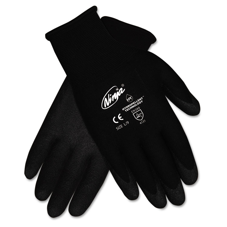 Picture of Ninja HPT PVC coated Nylon Gloves, Large, Black, Pair