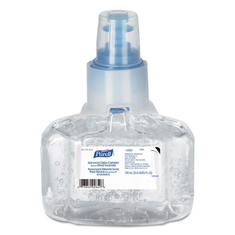 Picture of Advanced Green Certified Instant Hand Sanitizer Refill Gel, 700 mL, LTX7