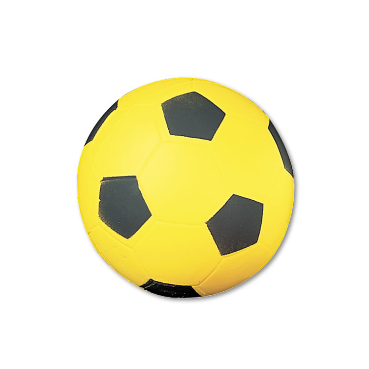 Picture of Coated Foam Sport Ball, For Soccer, Playground Size, Yellow