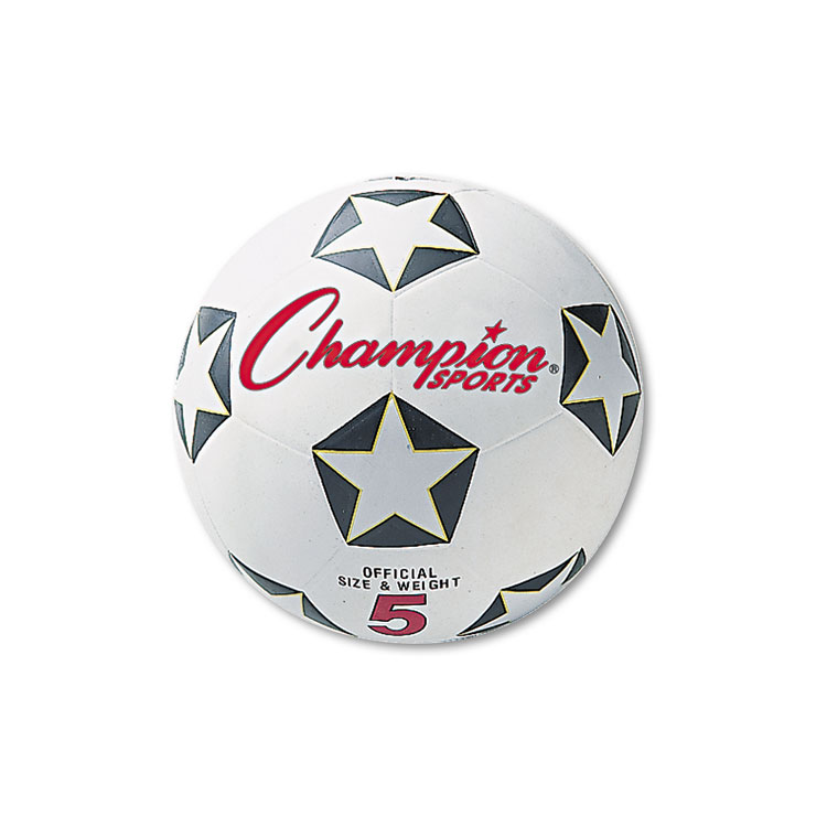 Picture of Rubber Sports Ball, For Soccer, No. 4, White/Black