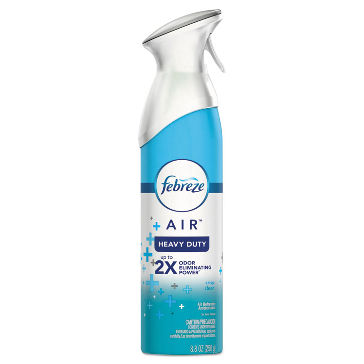 Febreze Air, Heavy Duty Crisp Clean, 8.8 oz Aerosol, 6/Carton