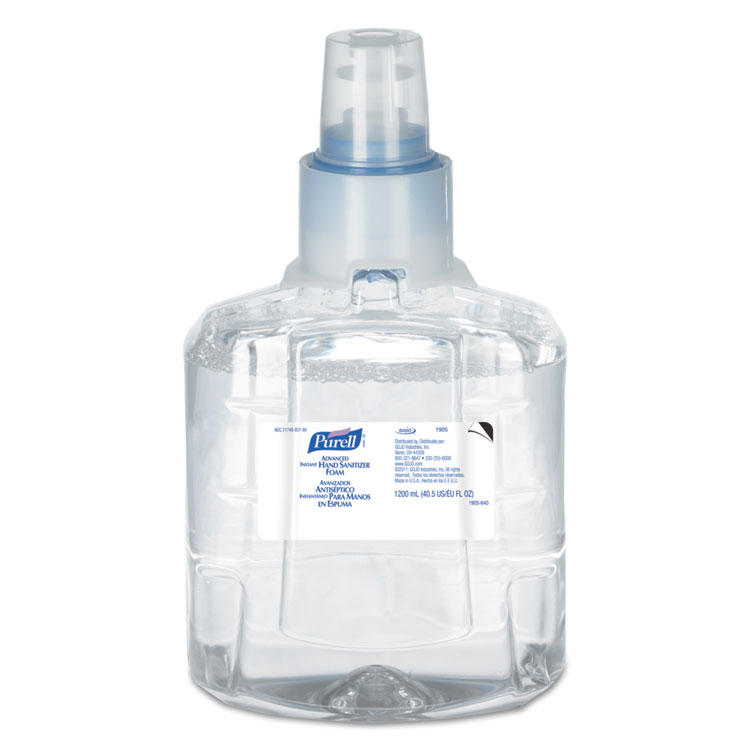 Picture of Advanced Instant Hand Sanitizer Foam, LTX-12 1200mL Refill, Clear