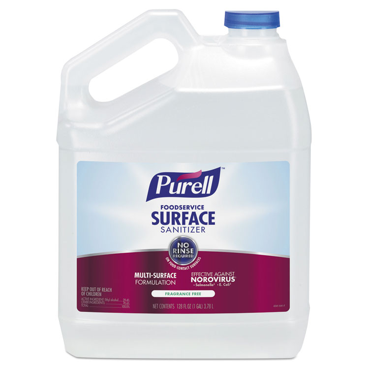 Picture of PURELL® Surface Sanitizer, Foodservice, Purell,  Fragrance Free, 128 Oz Bottle, 4/carton