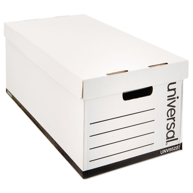 Picture of Lift-Off Lid File Storage Box, Letter, Fiberboard, White, 12/Carton