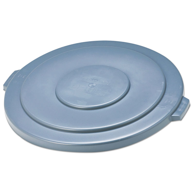 Picture of Round Flat Top Lid, for 55-Gallon Round Brute Containers, 26 3/4", dia., Gray