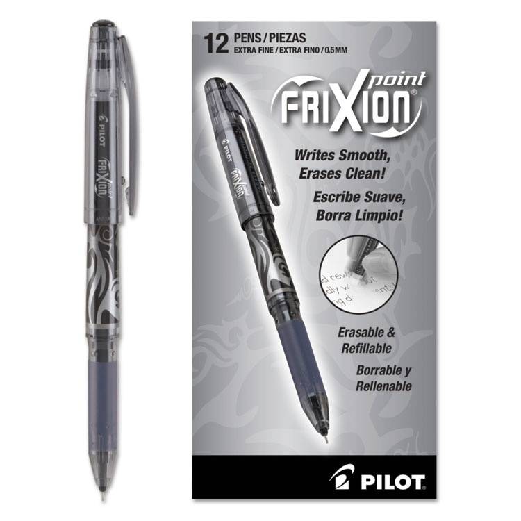 Picture of FriXion Point Erasable Gel Ink Stick Pen, Black Ink, .5mm, Dozen