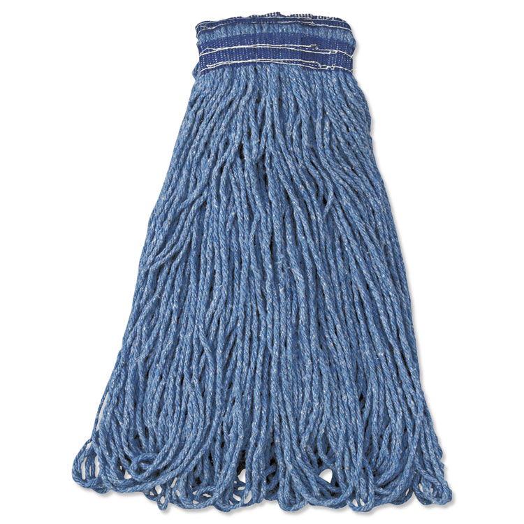 Picture of Universal Headband Mop Head, Cotton/Synthetic, 24oz, Blue, 12/Carton