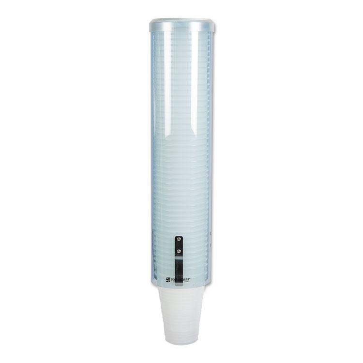 Picture of Large Pull-Type Water Cup Dispenser, Translucent Blue