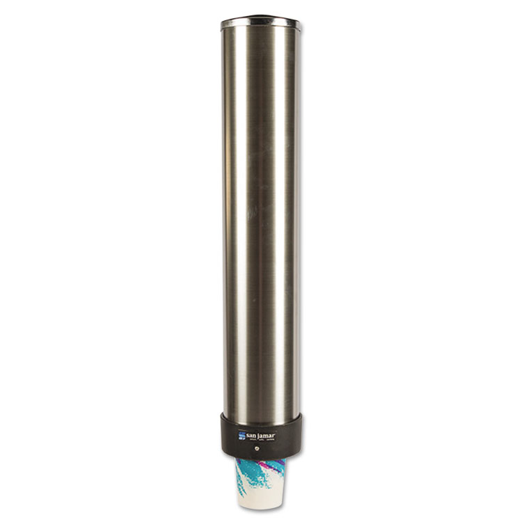 Picture of Large Water Cup Dispenser W/removable Cap, Wall Mounted, Stainless Steel