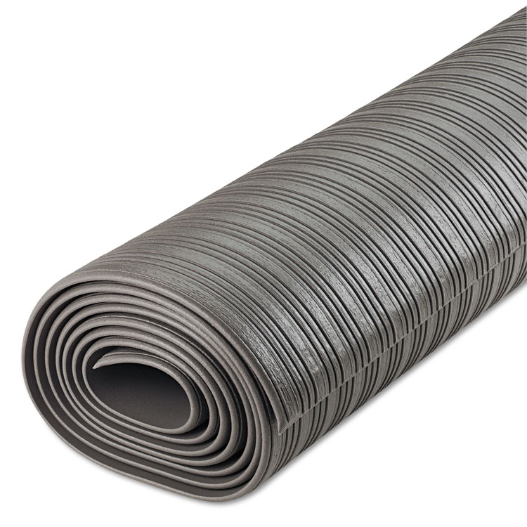 Picture of Ribbed Anti-Fatigue Mat, Vinyl, 36 x 120, Gray