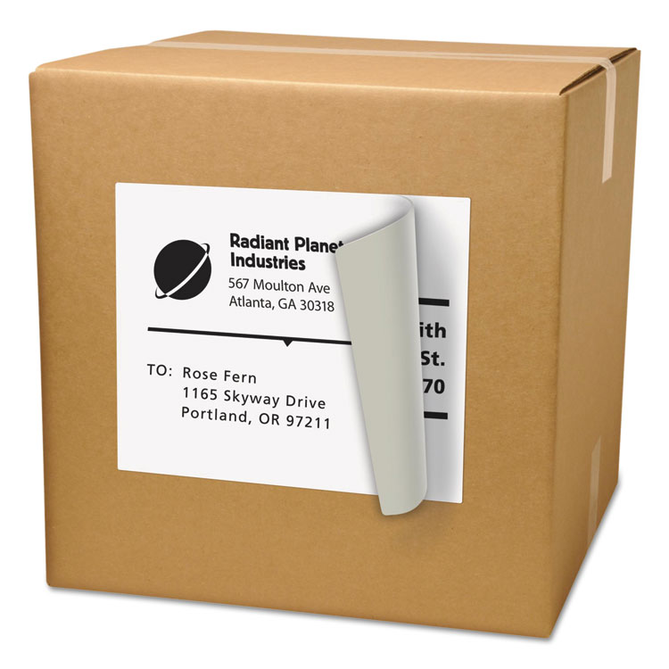 Picture of SHIPPING LABELS WITH TRUEBLOCK TECHNOLOGY, LASER, 8 1/2 X 11, WHITE, 500/BOX