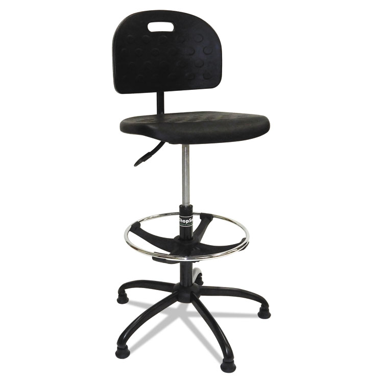 Picture of Workbench Shop Chair, 37 1/2 To 47 1/2h, Black, Polyurethane