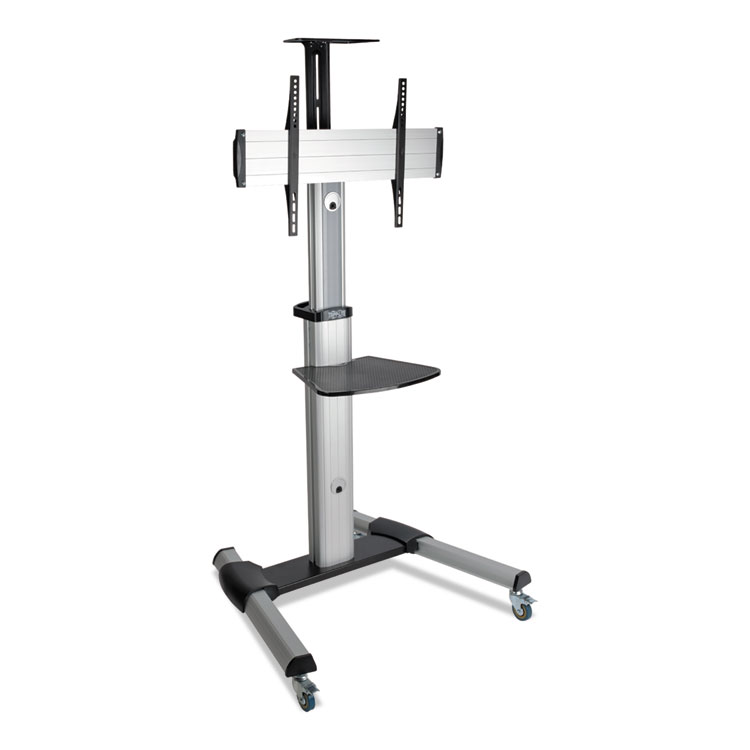 Picture of Mobile Flat Panel Floor Stand, Floor, 32" To 70", Up To 110 Lbs., Black/silver