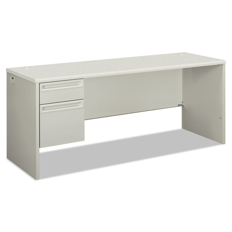 Picture of 38000 Series Single Pedestal Credenza, 72w X 24d X 29 1/2h, Left, Silver/gray