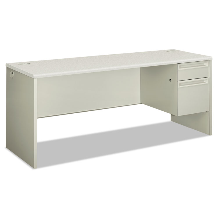 Picture of 38000 Series Single Pedestal Credenza, 72w X 24d X 29 1/2h, Right, Silver/gray