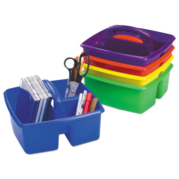 Picture of Small Art Caddies, 9.25 X 9.25 X 5.25, Blue/red/yellow/green/purple, 5 Per Pack