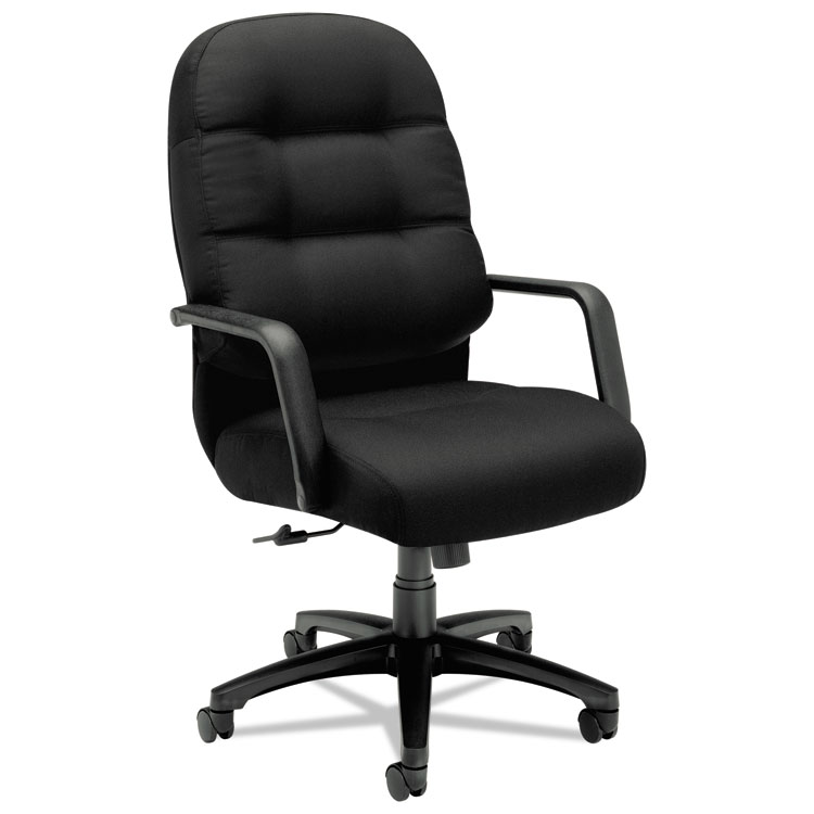 Picture of PILLOW-SOFT 2090 SERIES NANO-TEX EXECUTIVE HIGH-BACK CHAIR, BLACK