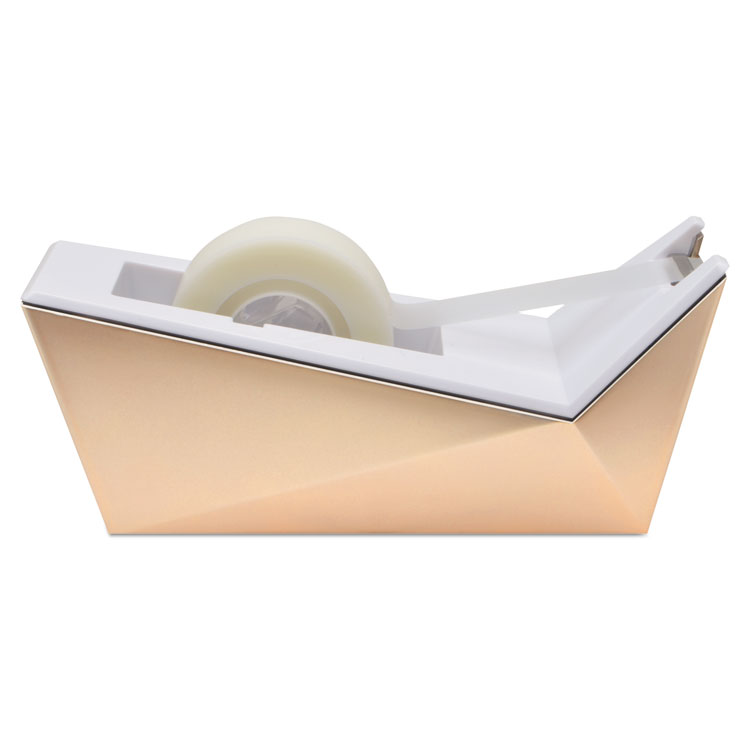 Picture of Facet Design One-Handed Dispenser, With 3/4 X 350 Tape Roll, 1" Core, Copper