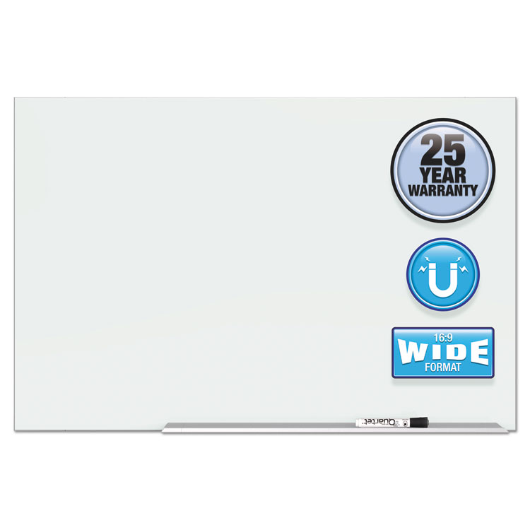 Picture of ELEMENT FRAMED MAGNETIC GLASS DRY-ERASE BOARDS, 74" X 42", ALUMINUM FRAME