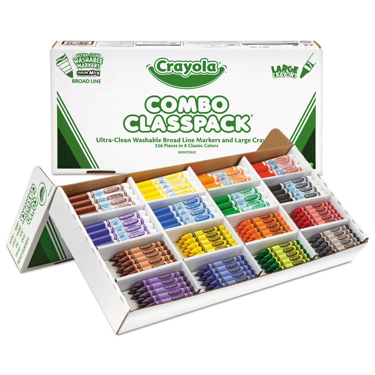 Crayola Large Washable Crayons-8/Pkg 52-3280