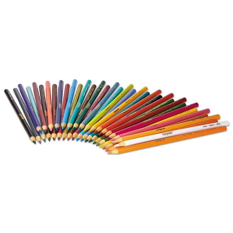 Crayola 68-4036 Long Barrel Colored Woodcase Pencils, 3.3 mm, 36 Assorted  Colors/Set 