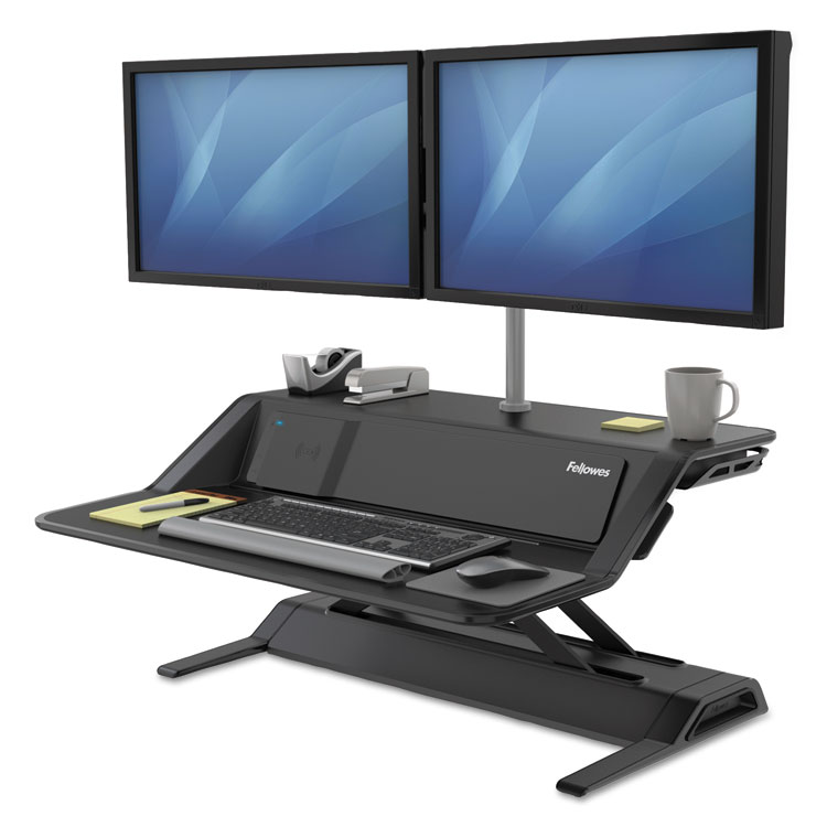 Picture of LOTUS DX SIT-STAND WORKSTATION, 32 3/4 X 24 1/4 X 22 1/2, BLACK