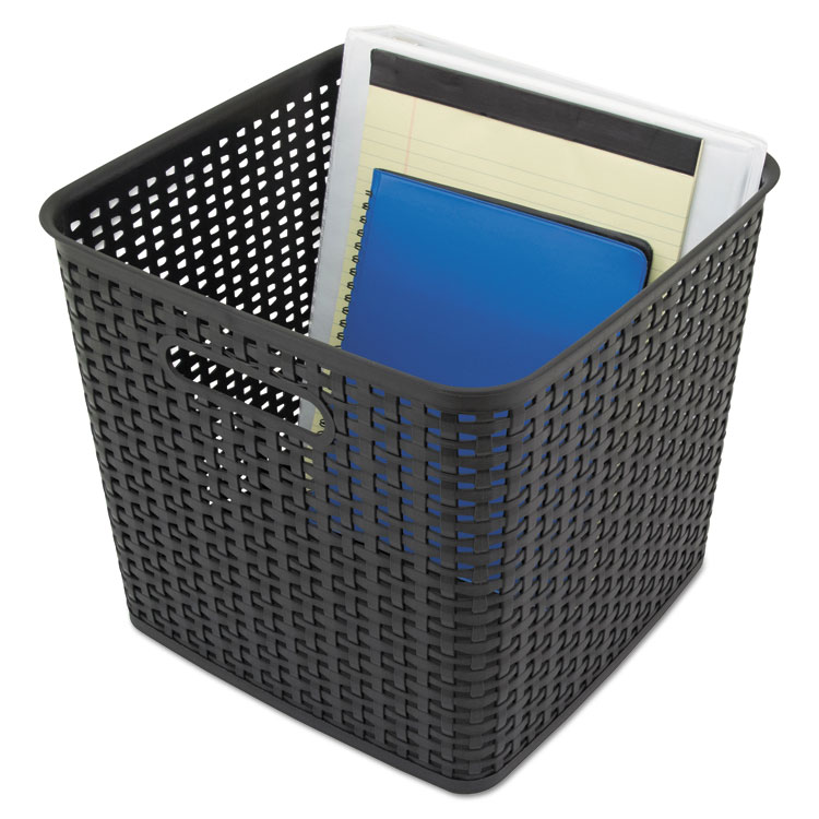 Picture of EXTRA LARGE WEAVE BIN, 12.5" X 11.13", BLACK, 2/PACK