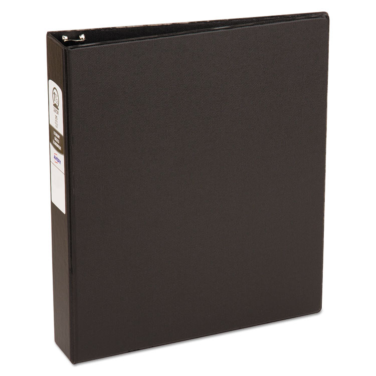 Picture of Economy Non-View Binder With Round Rings, 11 X 8 1/2, 1 1/2" Capacity, Black