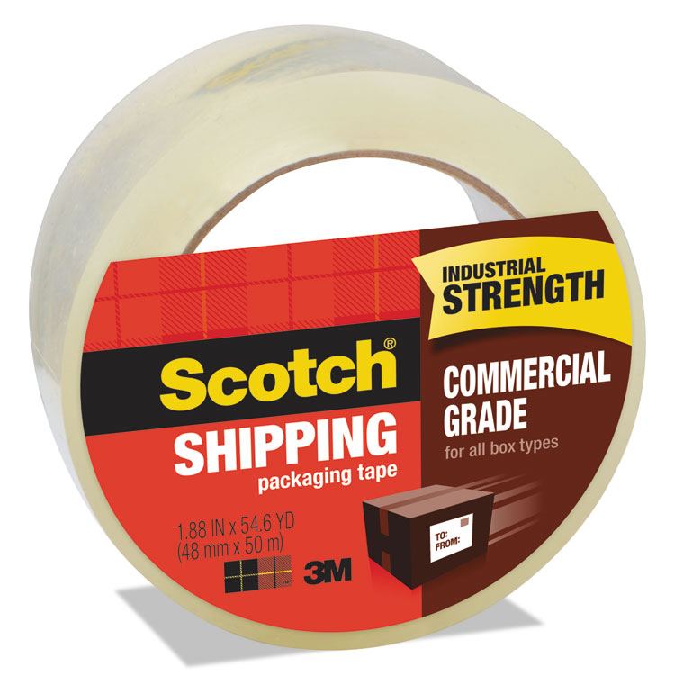 MMM3750 Scotch® 3750 3750 Commercial Grade Packaging Tape, 3" Core, 1.88" x 54.6 yds, Clear