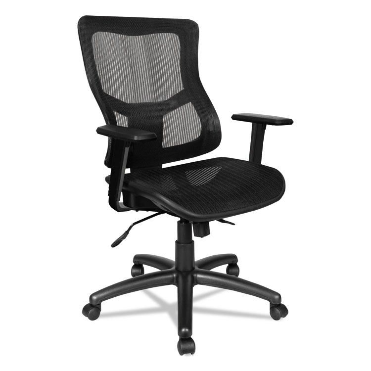 Picture of ALERA ELUSION II SERIES SUSPENSION MESH MID-BACK SYNCHRO-SEAT SLIDE CHAIR, BLACK