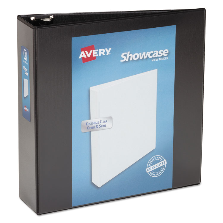 Picture of Showcase Economy View Binder W/round Rings, 11 X 8 1/2, 3" Cap, Black