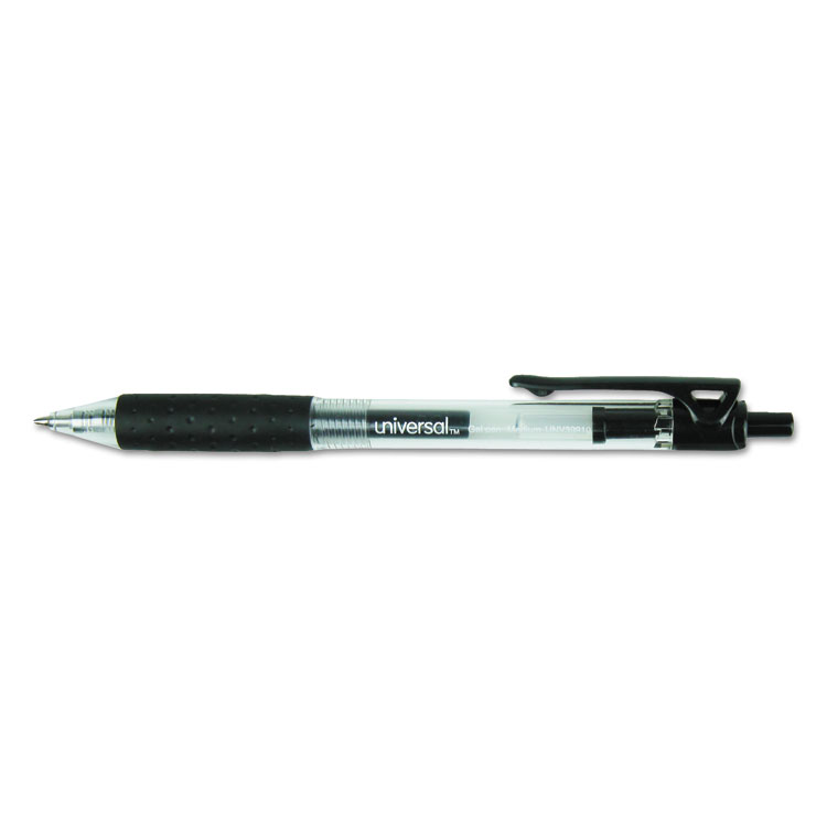 Picture of Comfort Grip Clear Retractable Gel Ink Roller Ball Pen, Black Ink, .7mm, 36/pack