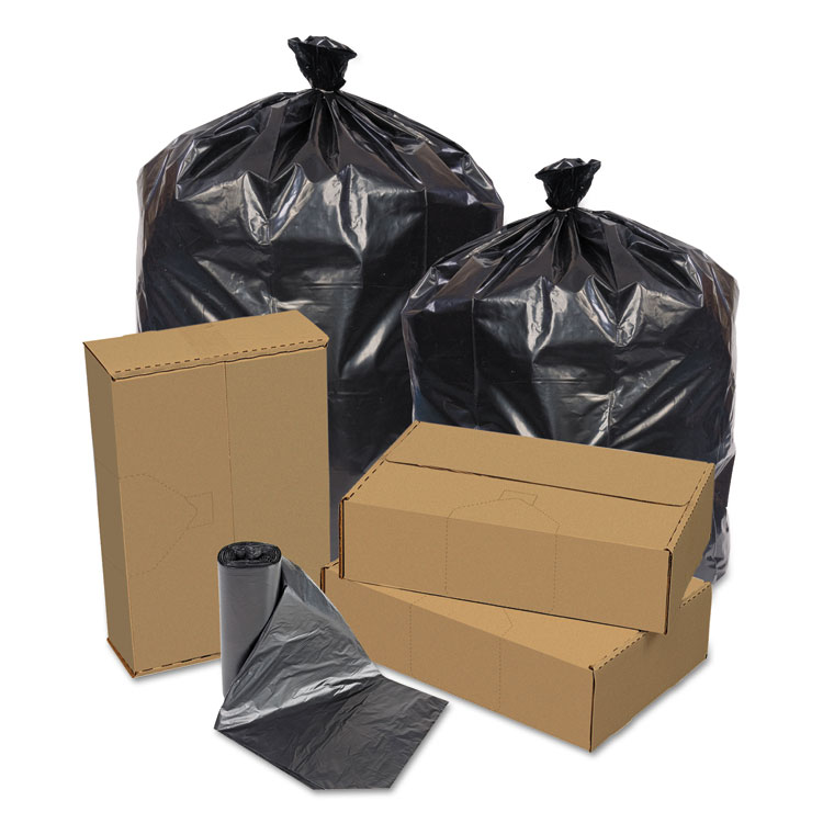 Picture of Eco Strong Can Liners, 45 Gal, 1.5 Mil, 40 X 46, Black, 100/carton
