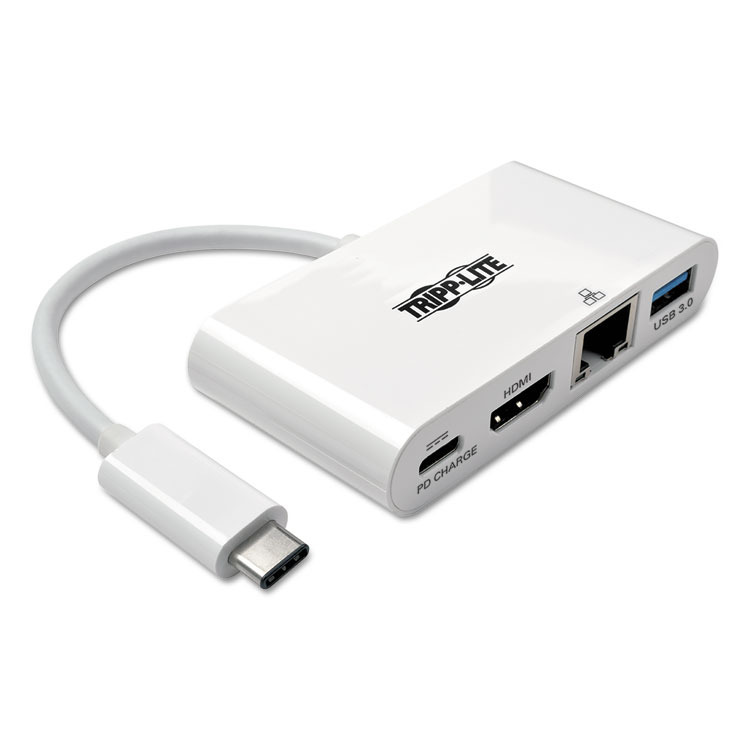 Picture of USB 3.1 GEN 1 USB-C TO HDMI ADAPTER, HDMI/USB 3.0 A/USB C/RJ45 PORTS