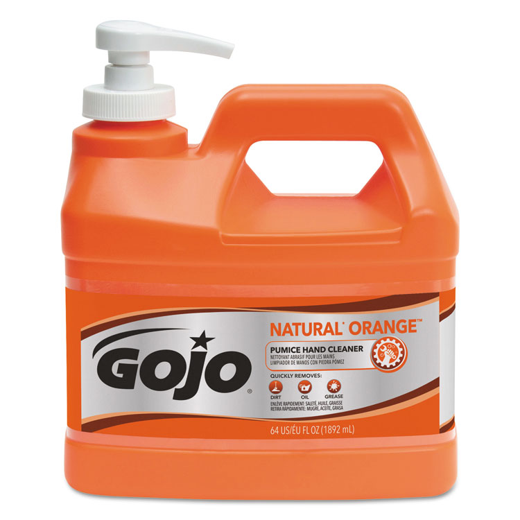 Picture of Natural Orange Pumice Hand Cleaner, Orange Citrus Scent, .5gal Pump Bottle, 4/ct