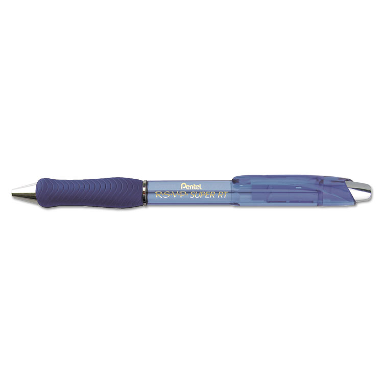 Pentel R. S.V. P. RT Retractable Ballpoint Pens, Medium Point, Blue Ink,  Dozen (BK93-C)